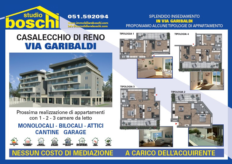 Appartamento CASALECCHIO DI RENO vendita  Garibaldi  Boschi Studio Immobiliare